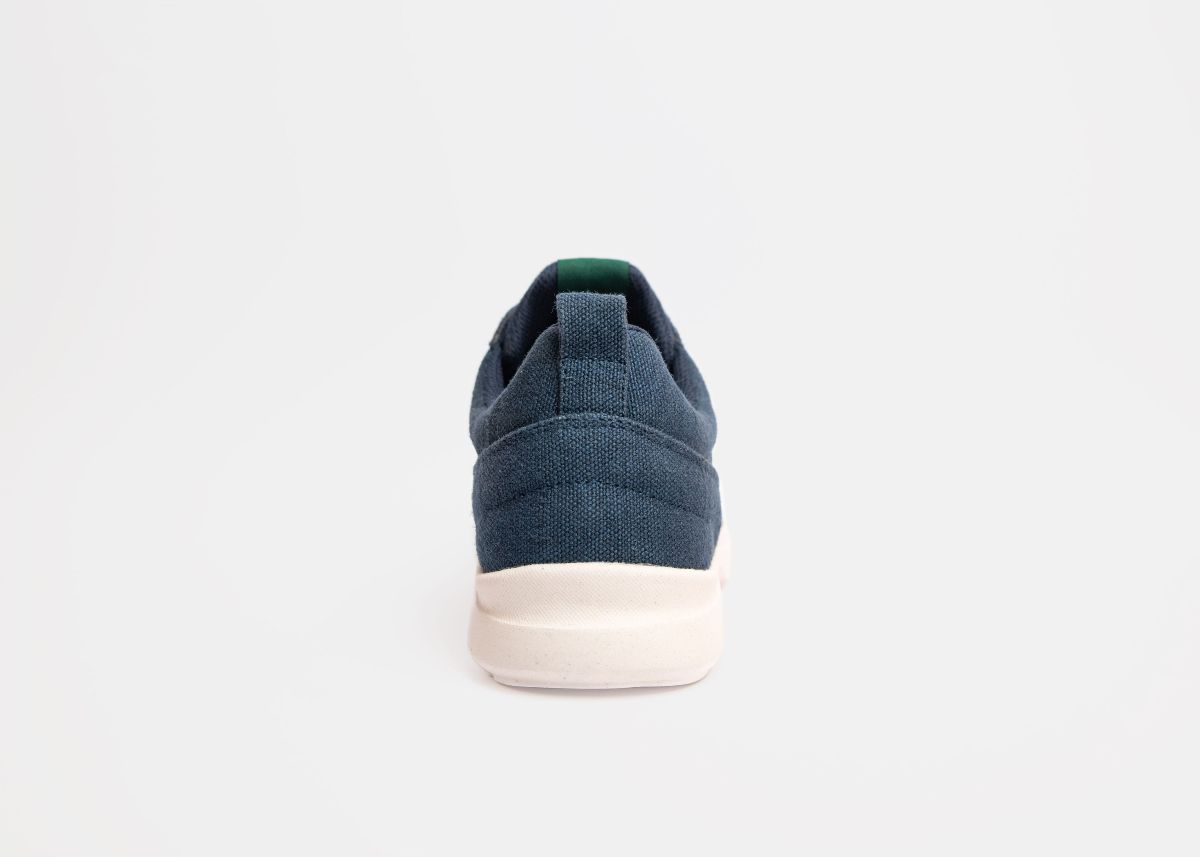 8000kicks Explorer V2 Navy Hemp Sneakers - Eco-Friendly Men's Running Shoes for Outdoor Adventures & Casual Wear