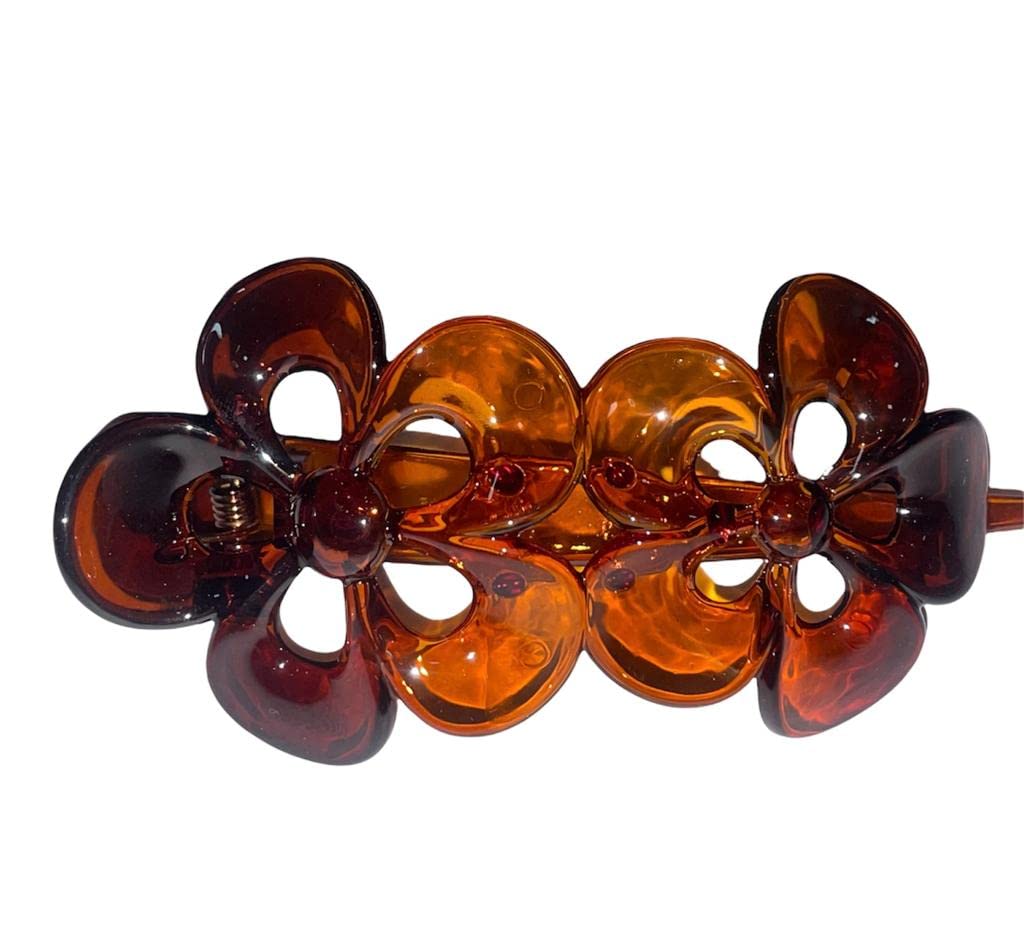 2-Piece Transparent Glossy Hair Clips for Women - Korean Style Plastic Hair Claw Clutchers for Ponytail, Bun & Updo Hairstyles - Durable & Convenient Hair Accessories for Daily Use, Work & Special Occasions