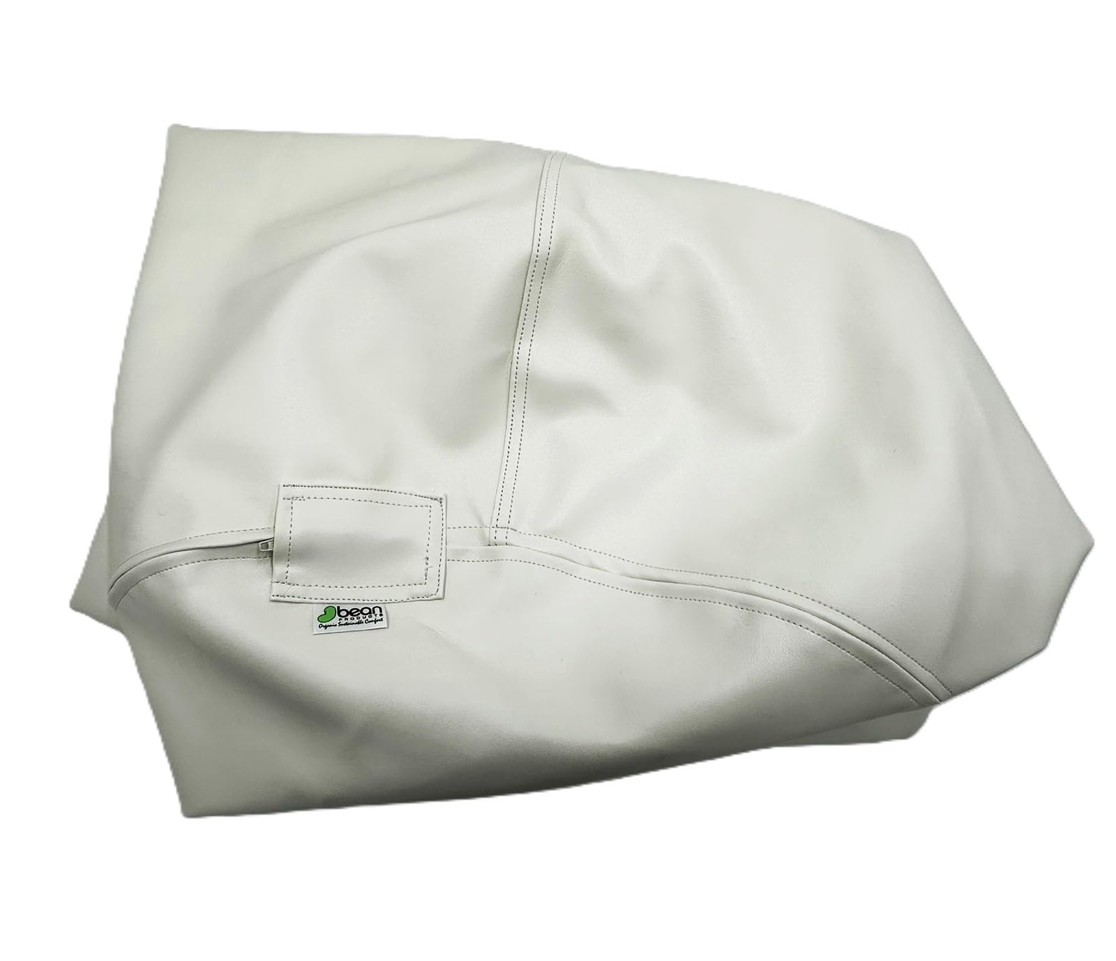 36x36x40 Vinyl Marine Boat Bean Bag Chair Cover - Waterproof & Washable Outdoor Bean Bag Cover for Adults - Retro Style Weatherproof Lazy Sofa Replacement - Comfortable Large Bean Bag Without Filling (Ivory) - Perfect for Boats, Patios, Dorms & Game Rooms