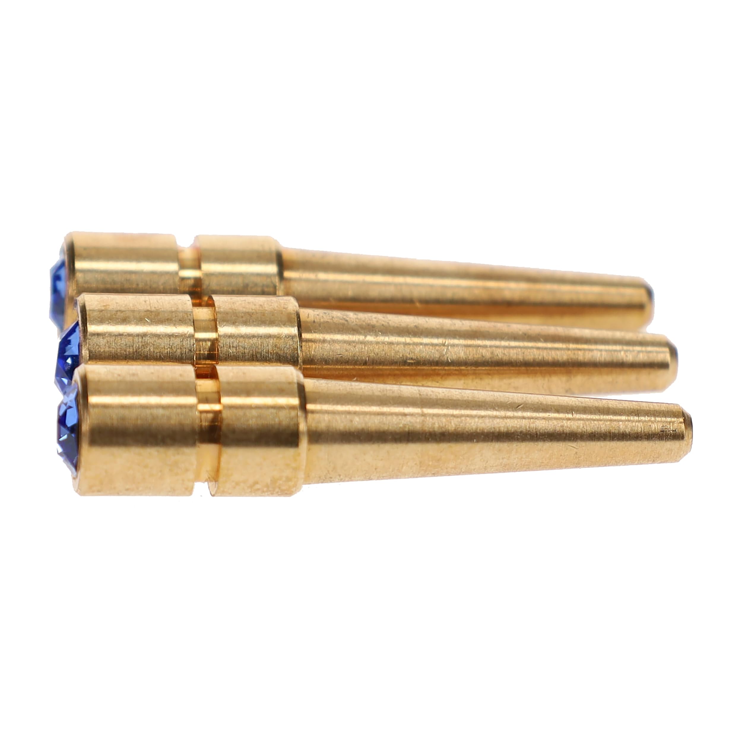 Premium WE Games Brass Cribbage Pegs with Genuine Austrian Crystals - 3-Piece Set in Sapphire Blue - Perfect for Cribbage Boards, Game Nights & Collectible Gifts