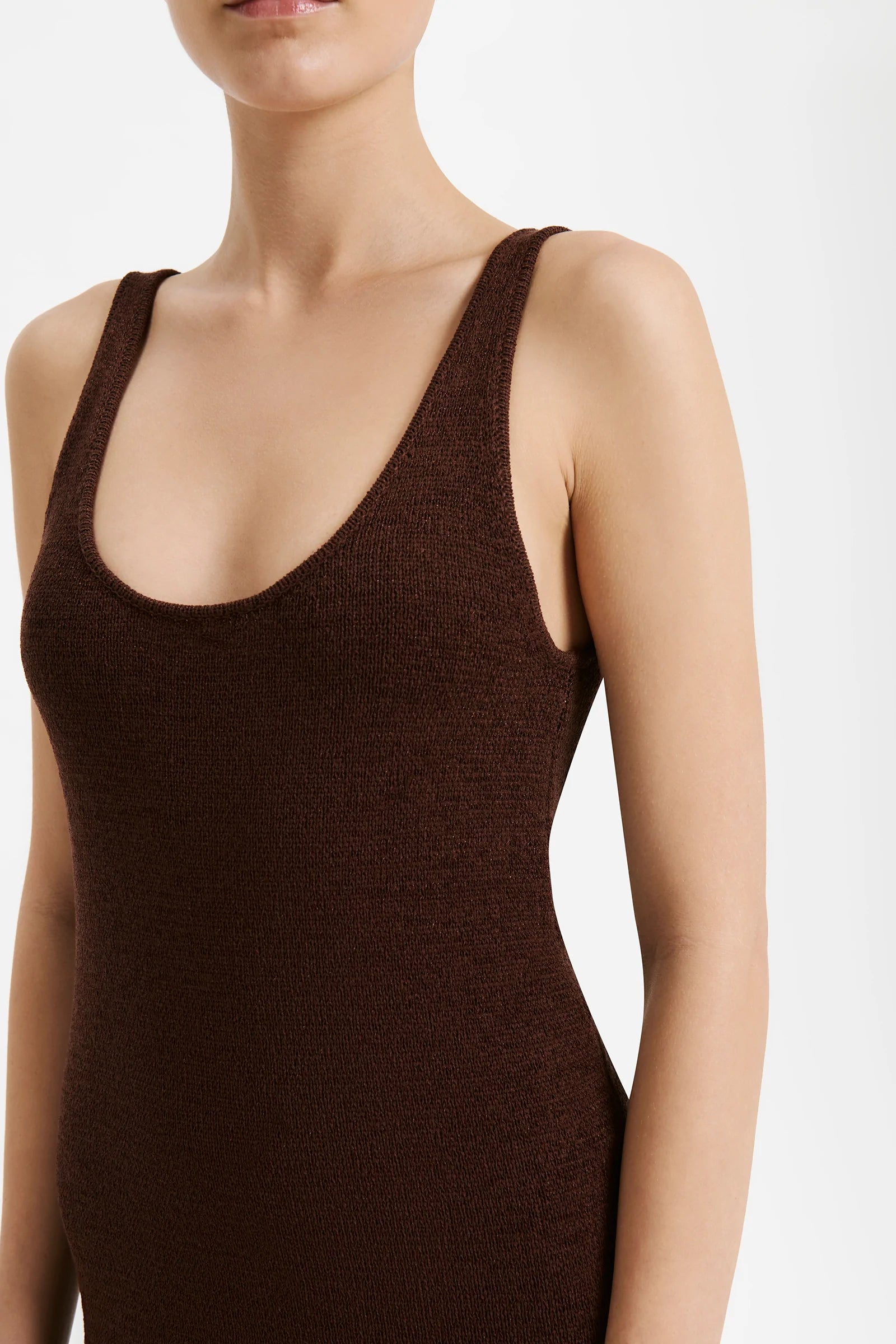Arlo Knit Dress in Cacao - Soft & Stylish Women's Casual Dress for Everyday Wear, Office, and Date Nights