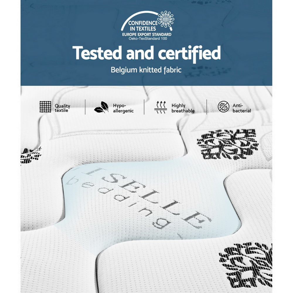 Galaxy Euro Top Cool Gel Pocket Spring Mattress - 14 Inch King Size for Cool Sleep | Perfect for Hot Sleepers & Master Bedrooms