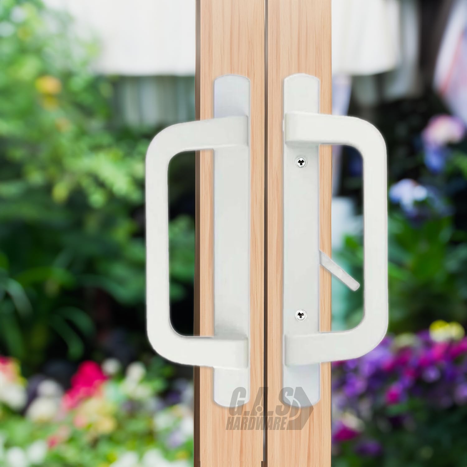 Premium PGT Sliding Glass Door Handle Kit - White, 8-12 Inch Adjustable | Durable Replacement for Patio, Balcony & Shower Enclosures