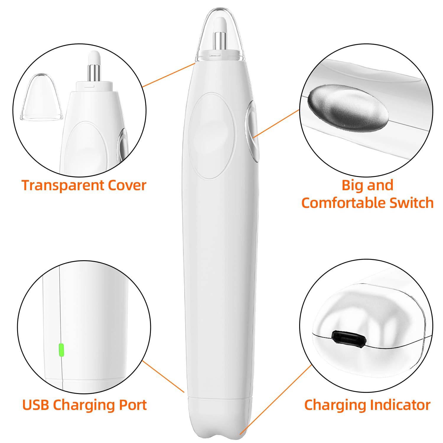 ZMOL Rechargeable Electric Eraser Kit for Artists - 140 Refills, Portable Battery-Operated Eraser for Precise Drawing, Sketching & Crafts (White) | Perfect for Art Projects, School Work & Professional Design