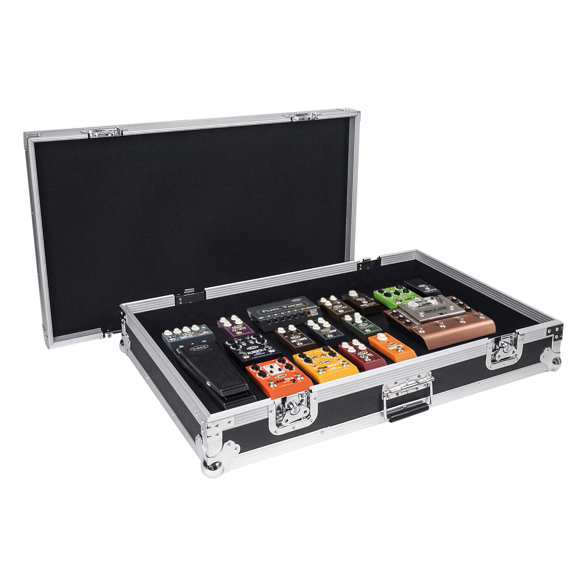 Heavy-Duty Plywood Guitar Pedal Board ATA Road Case - 32.7”x19” Interior with Pedal Mounting Tape Fastener (STRC-PD2) | Perfect for Touring Musicians & Professional Guitarists