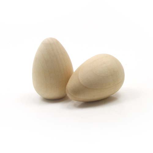 26 Unfinished Wooden Eggs - 7/8