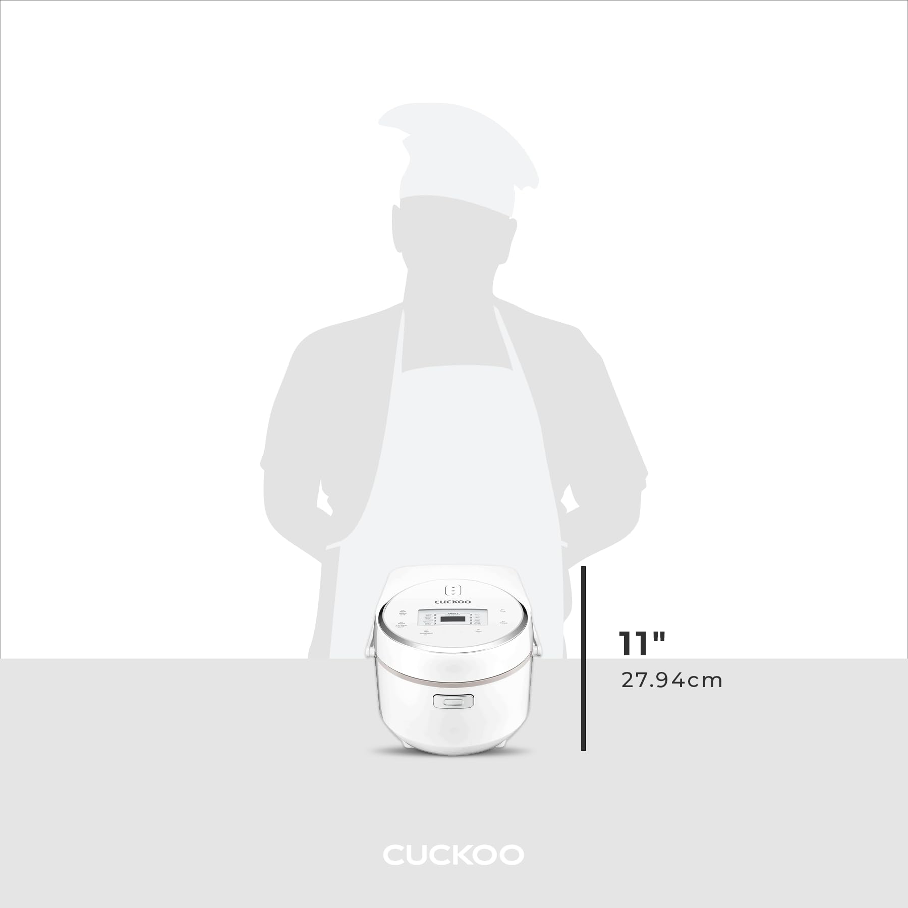 CUCKOO CR-0810F 8-Cup Micom Rice Cooker with 9 Menu Options - White Rice, Cake, Soup & More | Nonstick Inner Pot | Korean Design | Perfect for Small Families, Dorm Rooms & Meal Prep | White