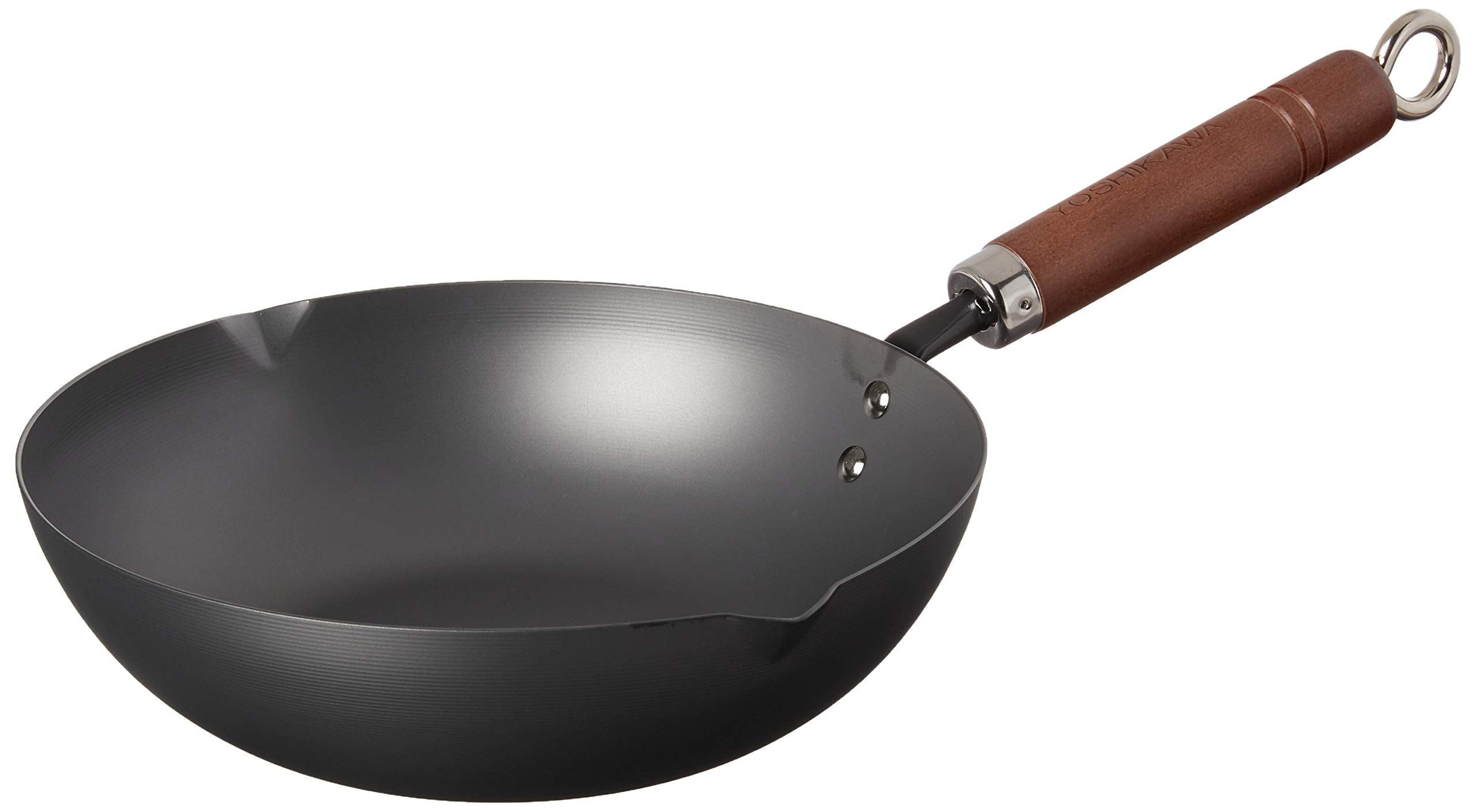 Premium Yoshikawa Black Steel Frying Pan - 9 Inch Japanese Carbon Steel Skillet for Professional Chefs & Home Cooking | Perfect for Searing, Stir-Frying & Pan-Frying Steak, Eggs & Vegetables