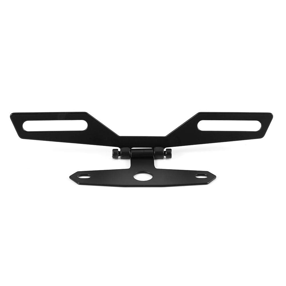 Motorcycle Flip Plate Holder - Aluminum Alloy ATV License Plate Bracket for Night Riding
