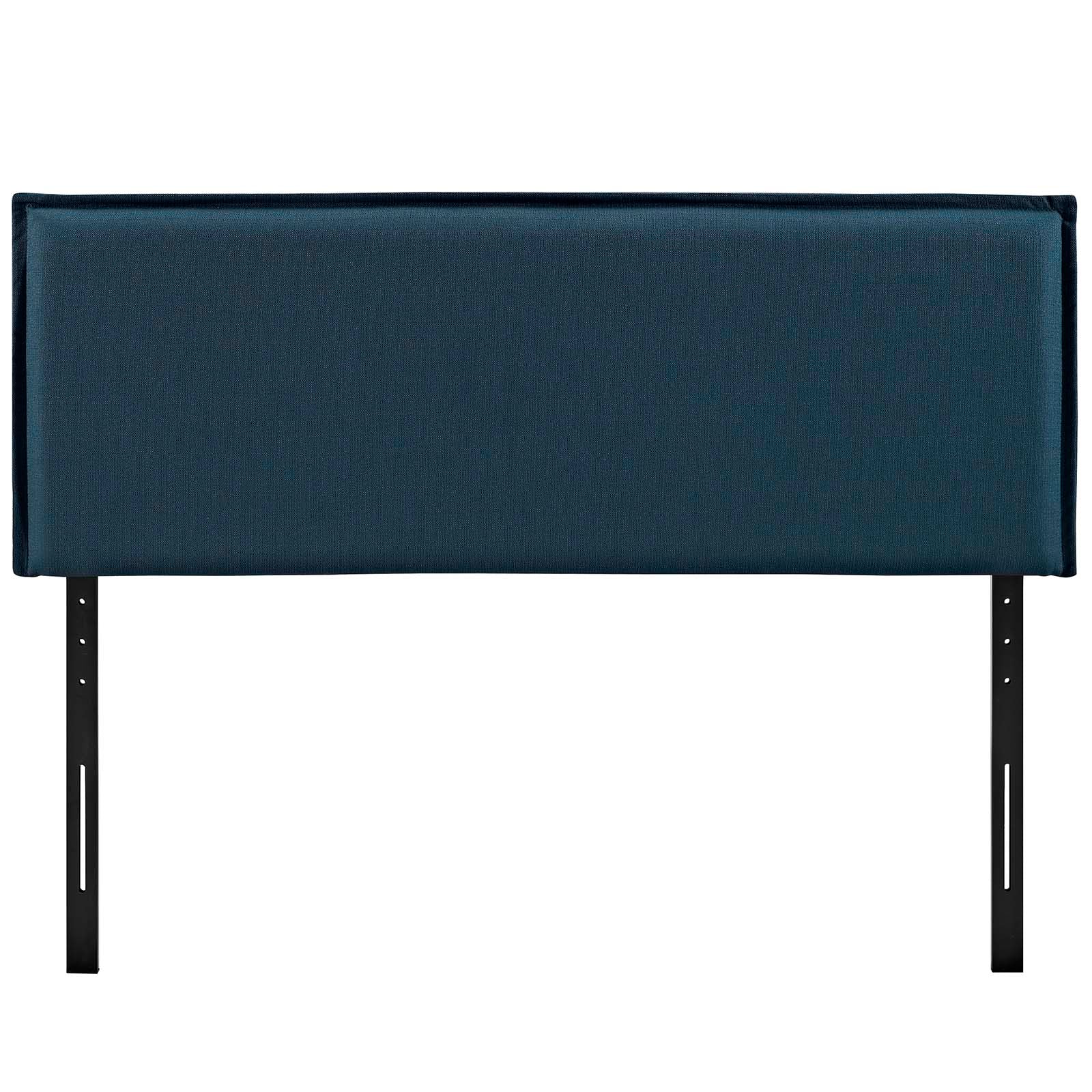 Camille Upholstered Fabric Headboard - Queen Size Bed Frame Headboard with Nailhead Trim - Perfect for Master Bedroom, Guest Room & Home Decor