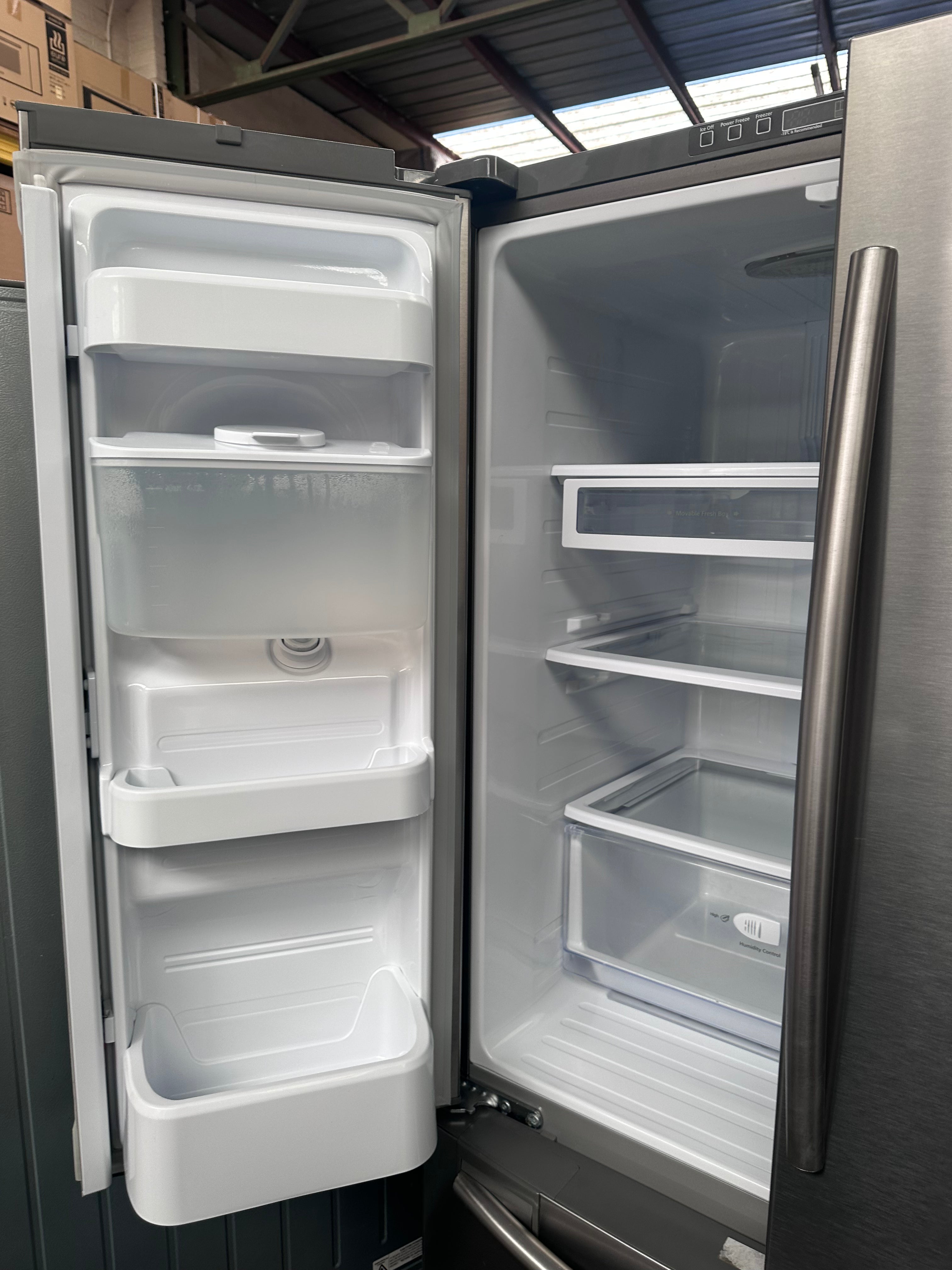 Samsung 583L French Door Refrigerator SRF583DLS - Energy Efficient, Water & Ice Dispenser [Certified Refurbished] for Modern Kitchen & Open Floor Plan Homes