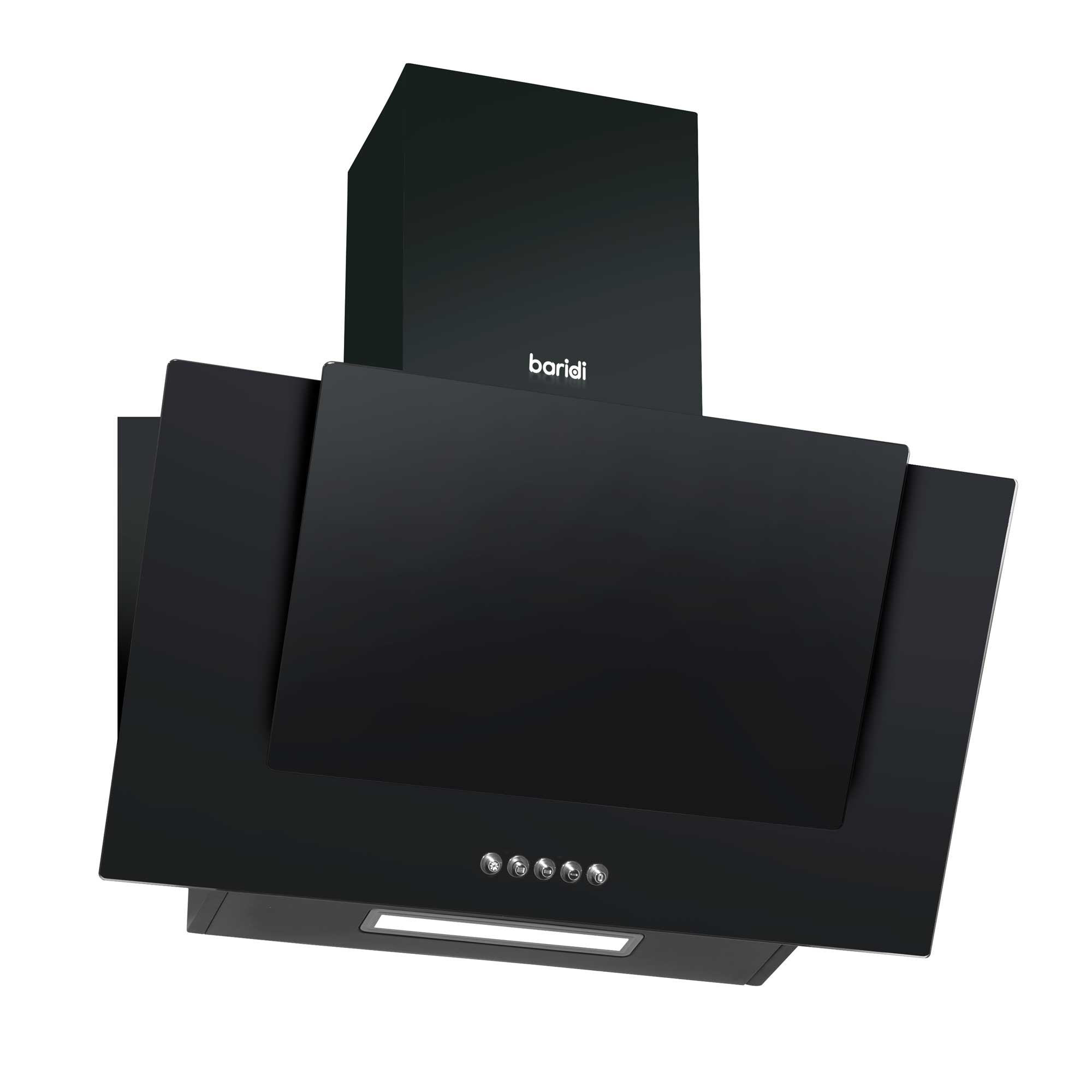 Baridi 4-Zone Ceramic Induction Cooktop with 5-Function Fan Assisted Oven & Angled Cooker Hood Bundle DH186 - Perfect for Modern Kitchens & Home Cooking Enthusiasts