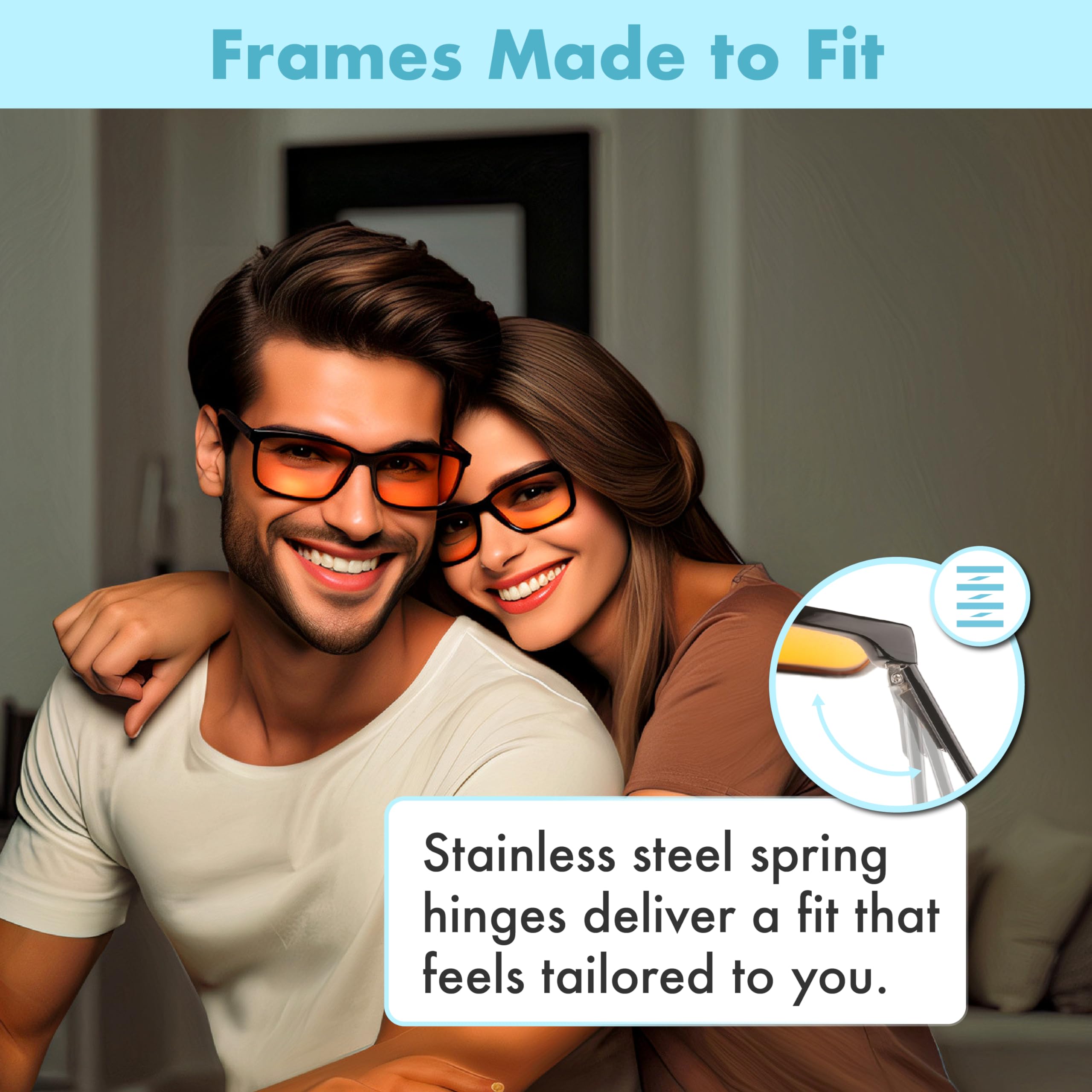 Blue Light Blocking Reading Glasses +1.0 to +2.5 Strength | Orange Tinted Migraine Relief Glasses for Women & Men | Reduce Eye Strain & Improve Sleep for Office Work & Night Reading