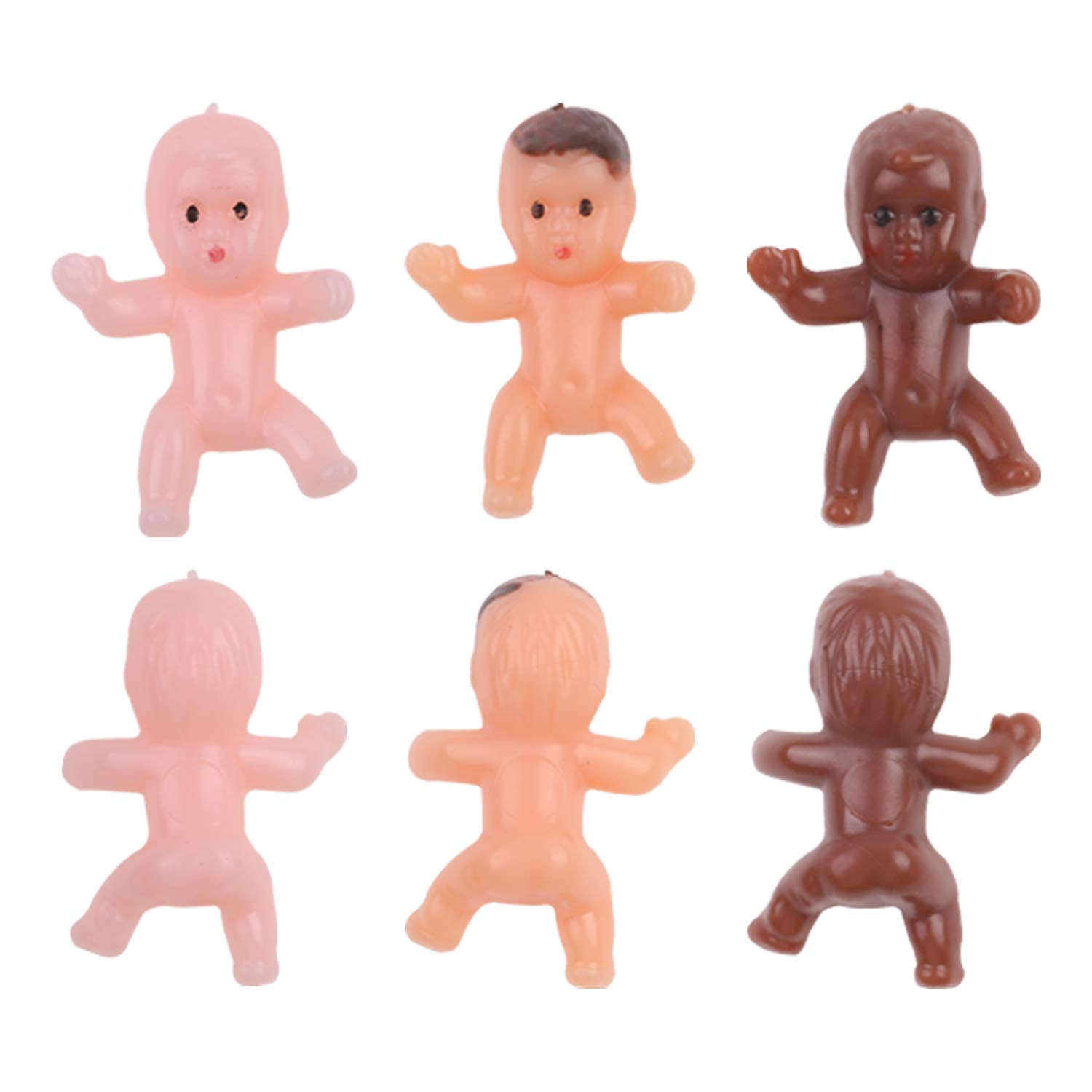 CCINEE 150 PCS Mini Plastic Baby Figurines for King Cake, Ice Cube Game & Baby Shower Decorations - Perfect for Mardi Gras Parties, Gender Reveals, and Wedding Cake Toppers