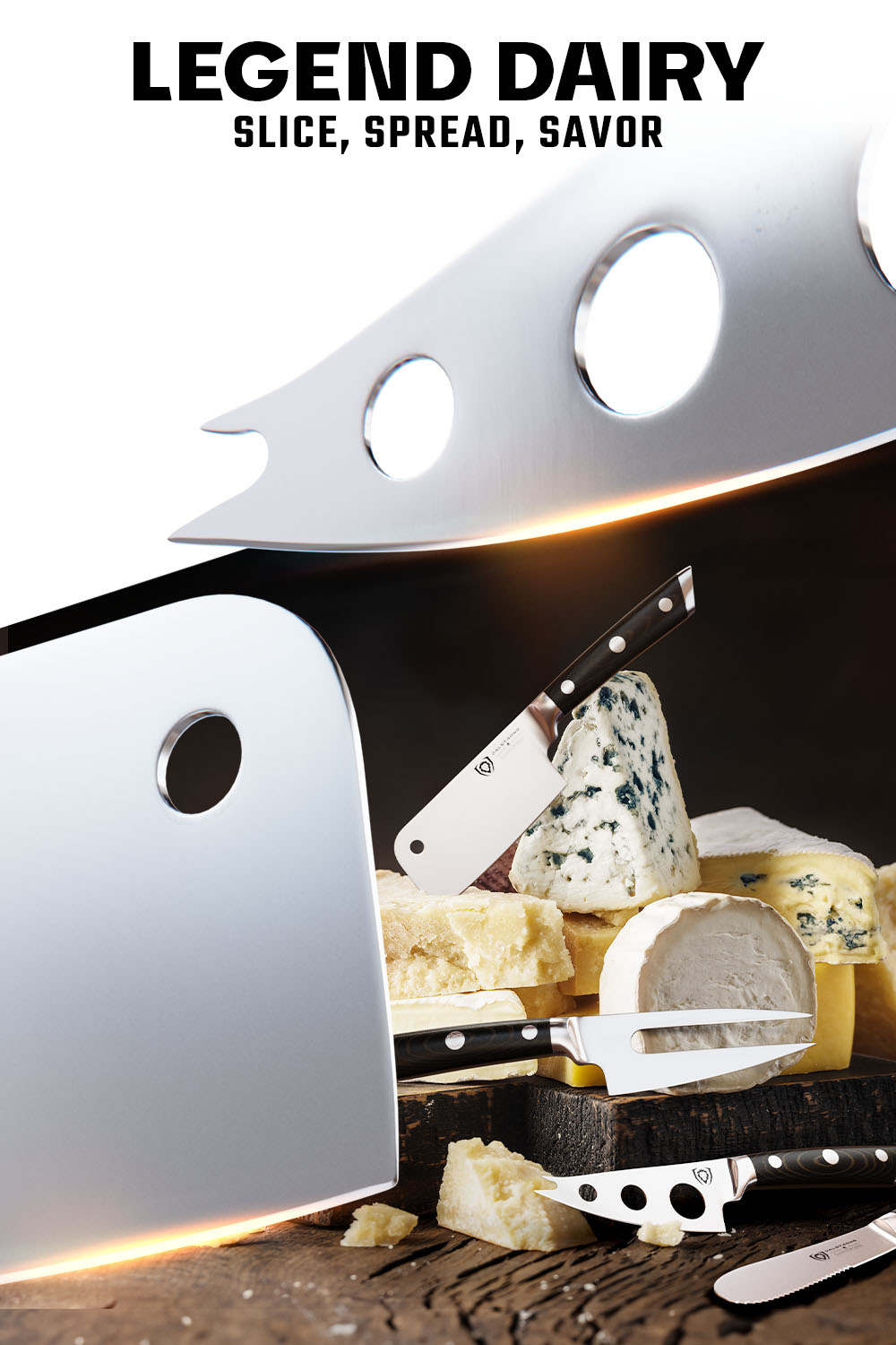Premium 4-Piece Charcuterie & Cheese Knife Set - Gladiator Series | NSF Certified Stainless Steel | Dalstrong | Perfect for Cheese Boards, Charcuterie Platters & Entertaining