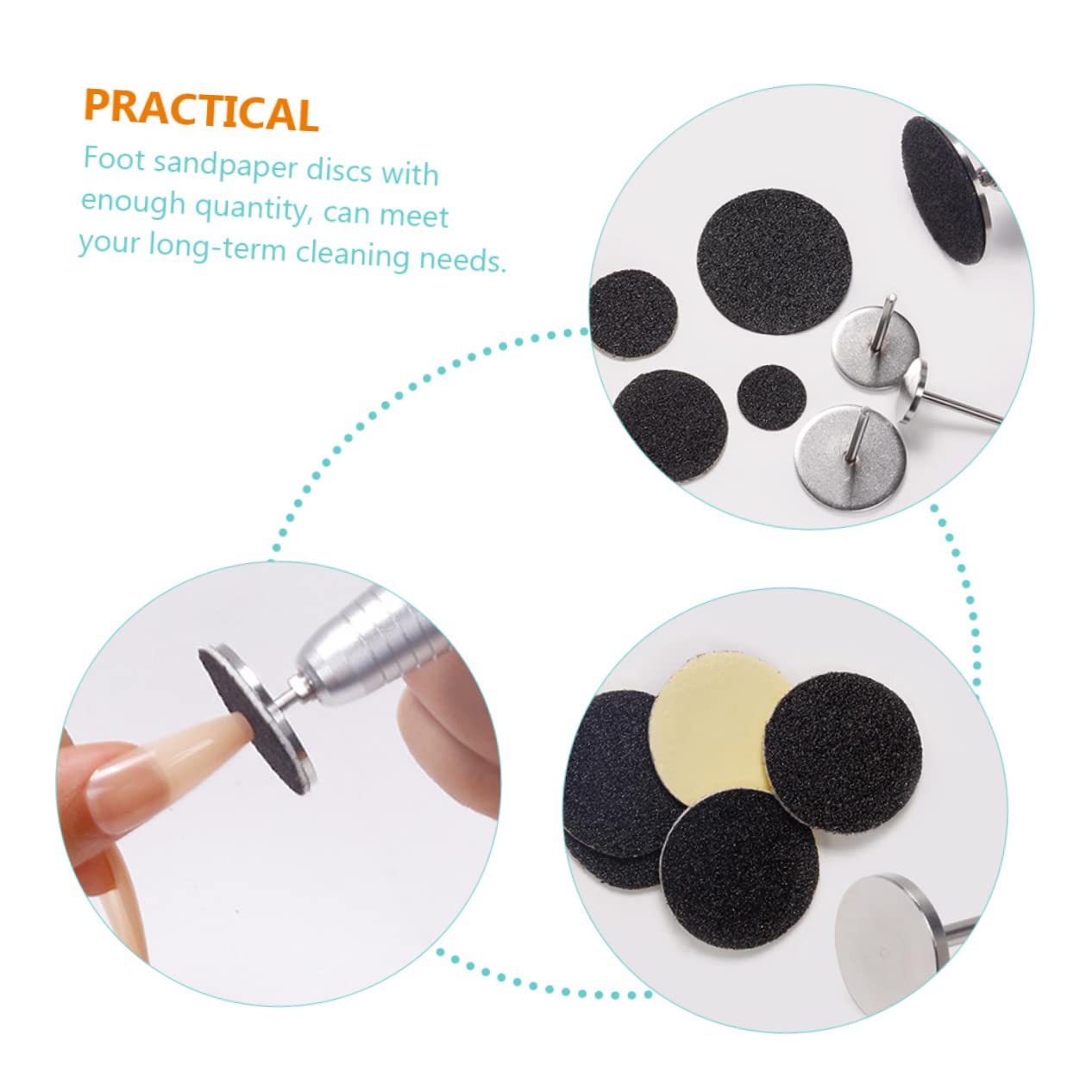 minkissy Sanding Discs for Pedicure Drill - Nail Grinder Sandpaper Pads, Foot Callus Remover Kit (1 Set) - Perfect for At-Home & Salon Manicures, Pedicures & Nail Care