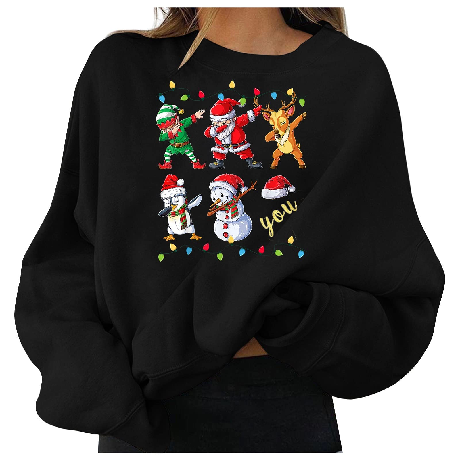 Funny Christmas Sweaters for Women - Ugly Holiday Pullover Hoodies with Hilarious Prints | Cozy Long Sleeve Top for Xmas Parties & Family Gatherings
