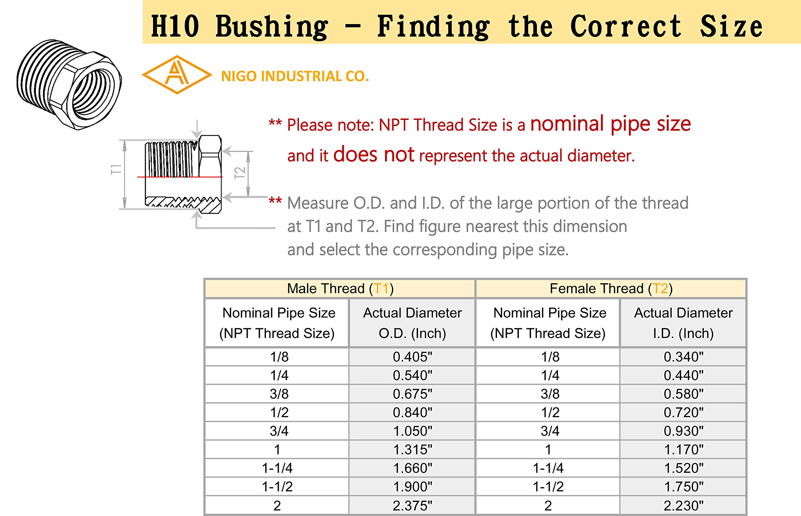 High-Quality Brass Pipe Fitting - 1/4