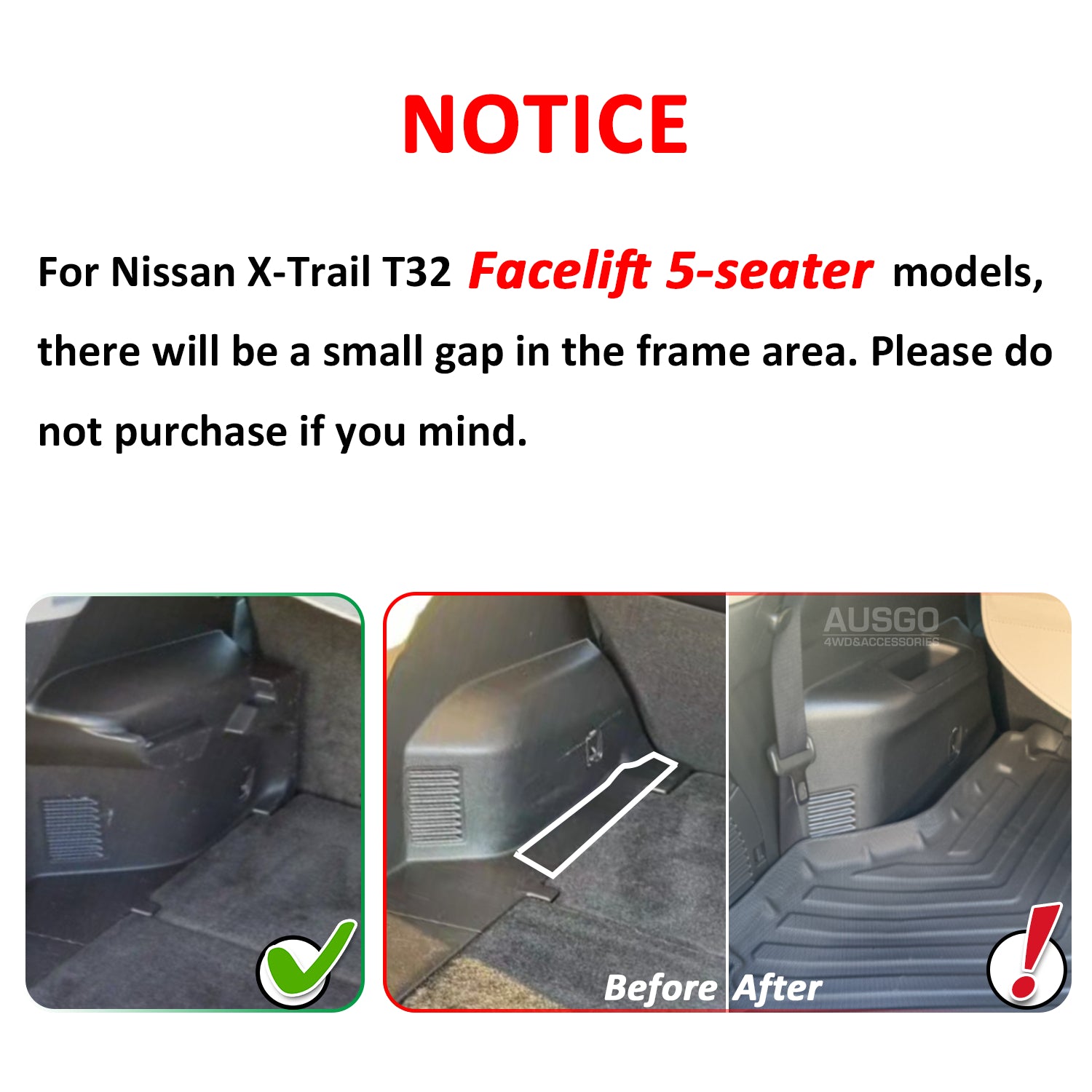 Nissan X-Trail T32 (2014-2022) Boot Liner - Custom Fit Cargo Trunk Mat - Waterproof & Non-Slip Protection for SUV Interior - Perfect for Road Trips, Camping & Daily Use