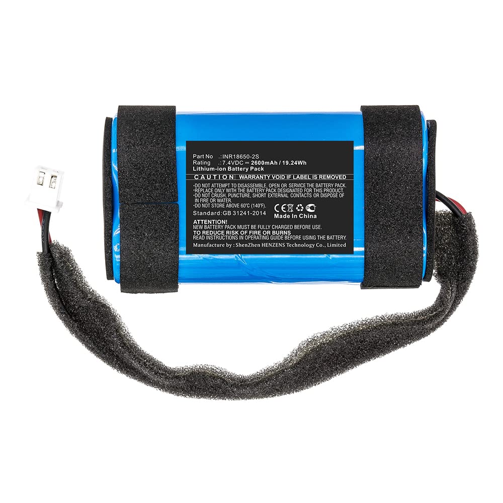 Synergy Digital Speaker Battery - Li-ion 7.4V 2600mAh High Capacity Replacement for Monster Rove 2 Speaker | Perfect for Outdoor Parties, Camping & Travel