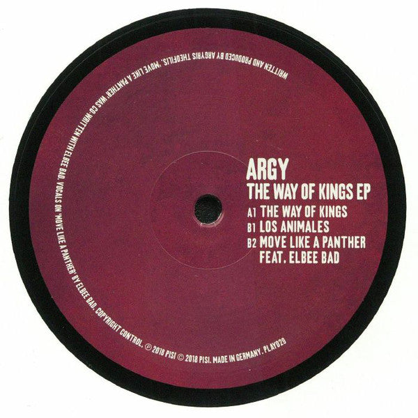 Argy – The Way Of Kings EP Vinyl Record | Play It Say It PLAY029 | Limited Edition Electronic Dance Music for DJs & Collectors – Perfect for Clubs, Home Listening & Music Collections