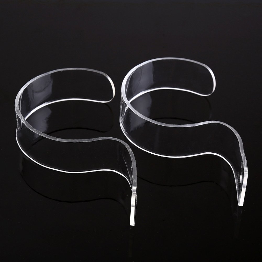 4 Pack Clear Acrylic Belt Display Stands - Space Saving Belt Organizer Rack for Men & Women - Perfect for Closet Organization, Retail Store Displays & Home Use