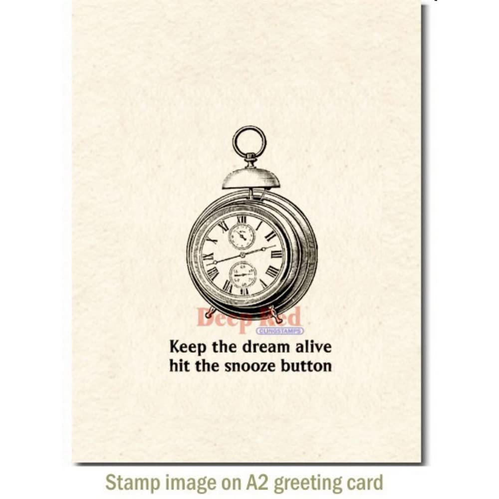 Deep Red Rubber Stamp - Keep The Dream Alive - DIY Scrapbooking, Card Making & Craft Projects - Perfect for Invitations, Journals & Gift Wrapping