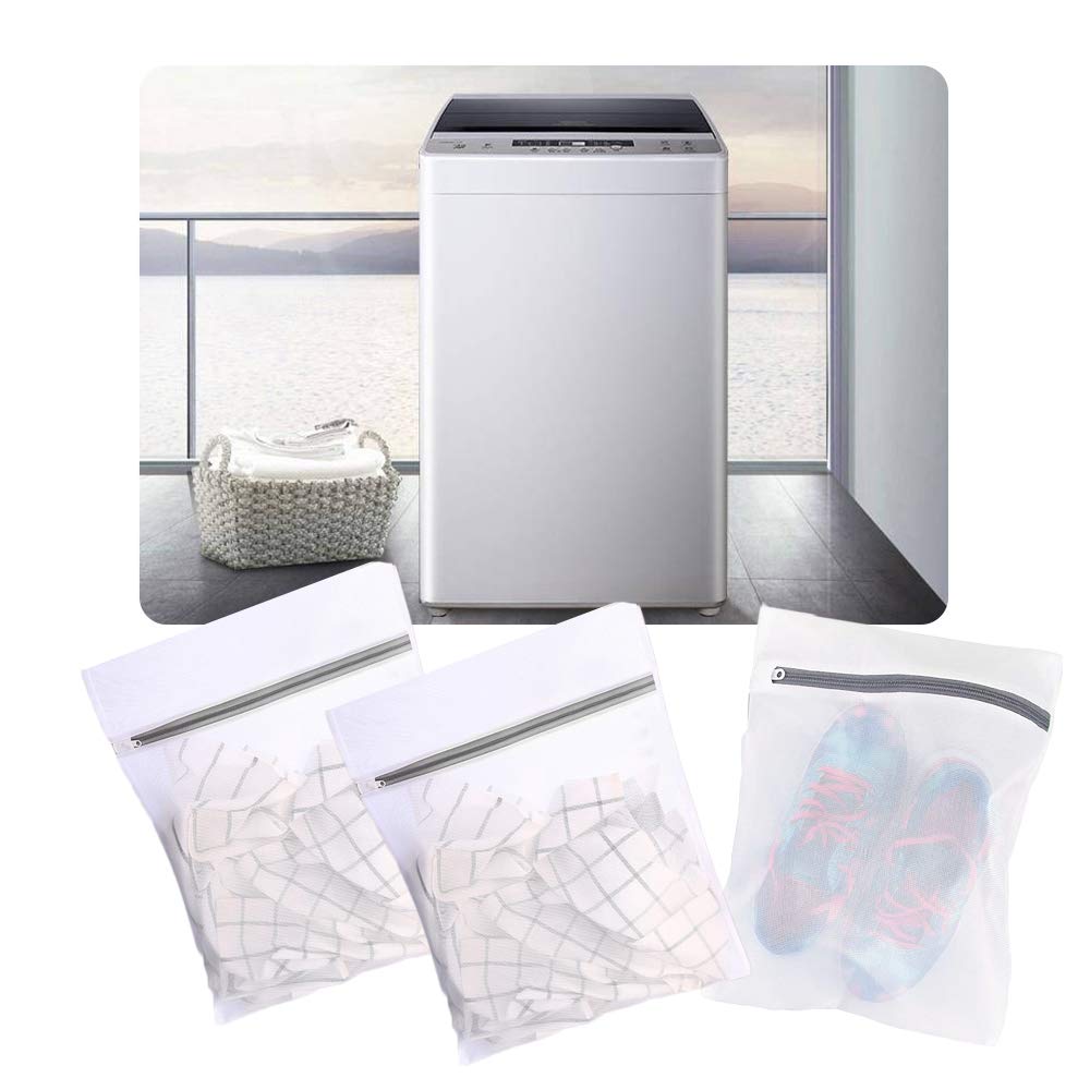8 Pack Large Laundry Mesh Bags 16x12 Inch - Zippered Delicates Wash Bags for Machine & Travel - Perfect for Stockings, Underwear, Bras & Lingerie - Gentle Protection for Delicate Fabrics During Washing & Storage