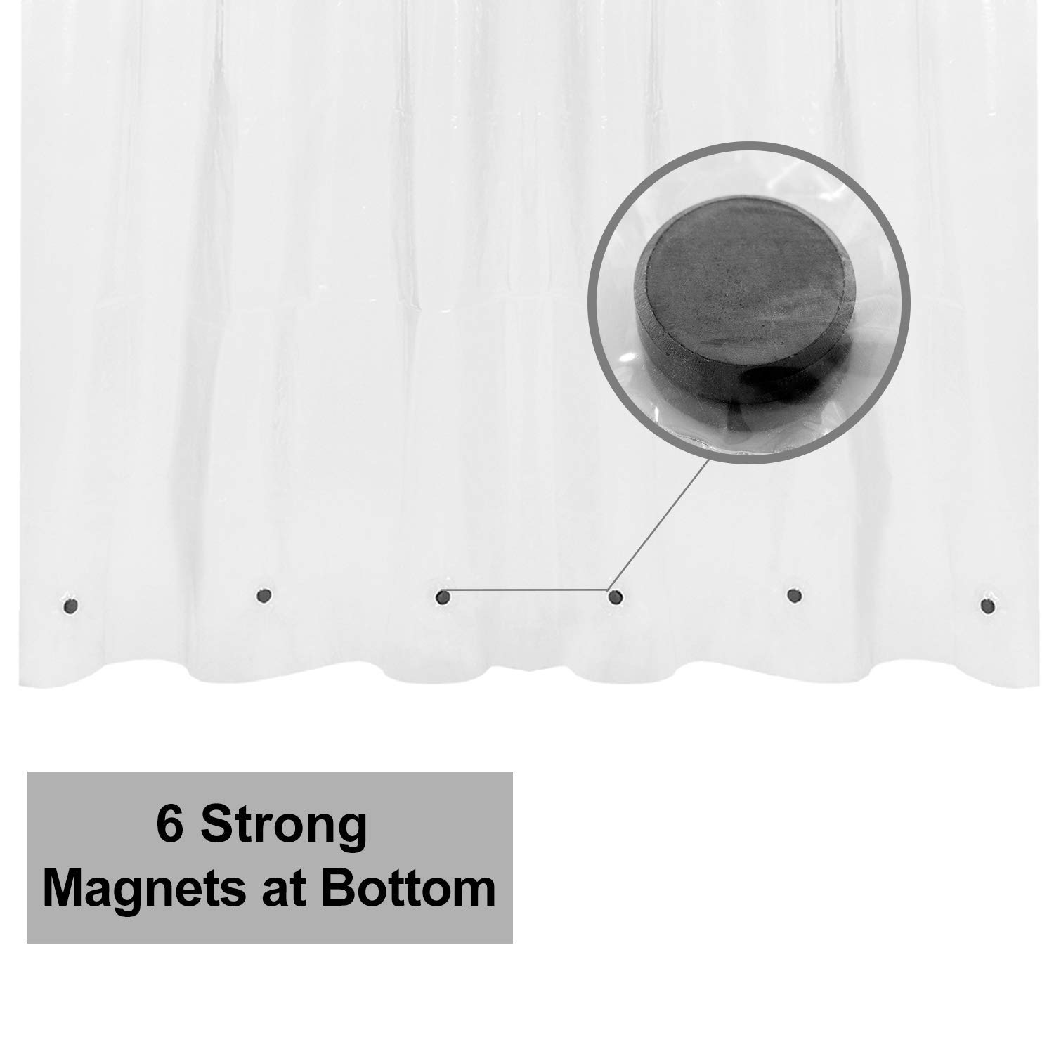 Barossa Design Waterproof Shower Curtain Set with PEVA Liner - Bathroom Decor for Modern Homes, Perfect for Master Bath & Guest Bathrooms
