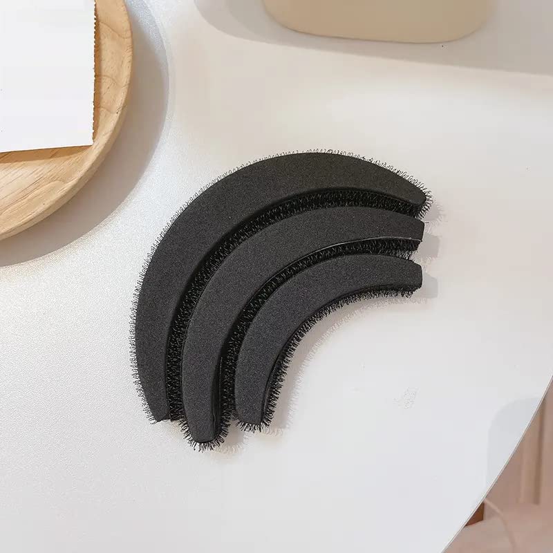LOCANS 5-Piece Hair Accessories Set - 2 Oval Hair Puff Volumizers & 3 Banana Bumpits Hair Stylers for Volume & Updos (Black) | Perfect for Weddings, Parties & Everyday Hairstyles