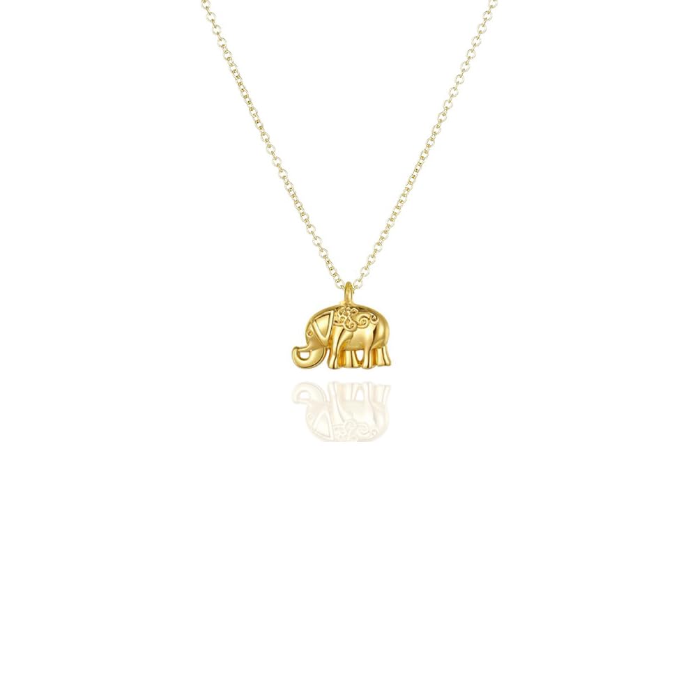 Lucky Elephant Pearl Necklace for Women - Friendship Circle Pendant with Star Charm, Elegant Jewelry Gift for Her | Perfect for Birthday, Anniversary & Special Occasions