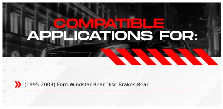 R1 Concepts Rear Brake Pads and Rotors Kit - Ceramic Brake Set for 1995-2003 Ford Windstar | High-Performance Braking System | Perfect for Daily Commuting, Highway Driving & Towing
