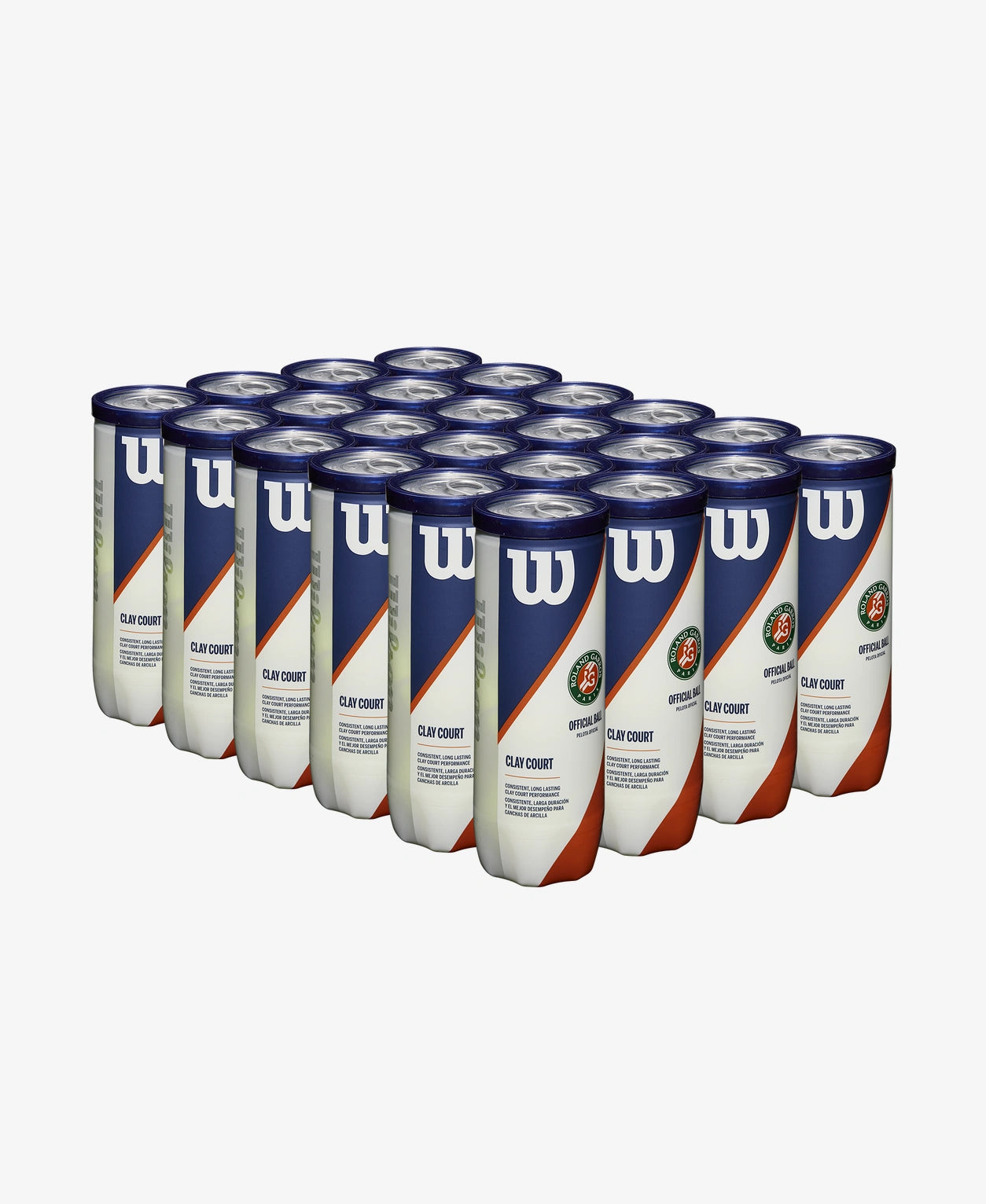 Premium Roland Garros Har-Tru/Clay Court Tennis Balls - 24 Can Case | Free Shipping | Ideal for Clay Court Matches & Tournament Play