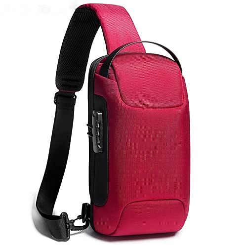 Anti-Theft Crossbody Bag for Men & Women with USB Charging Port - Secure Sling Shoulder Chest Pack for Travel, Hiking & Daily Use