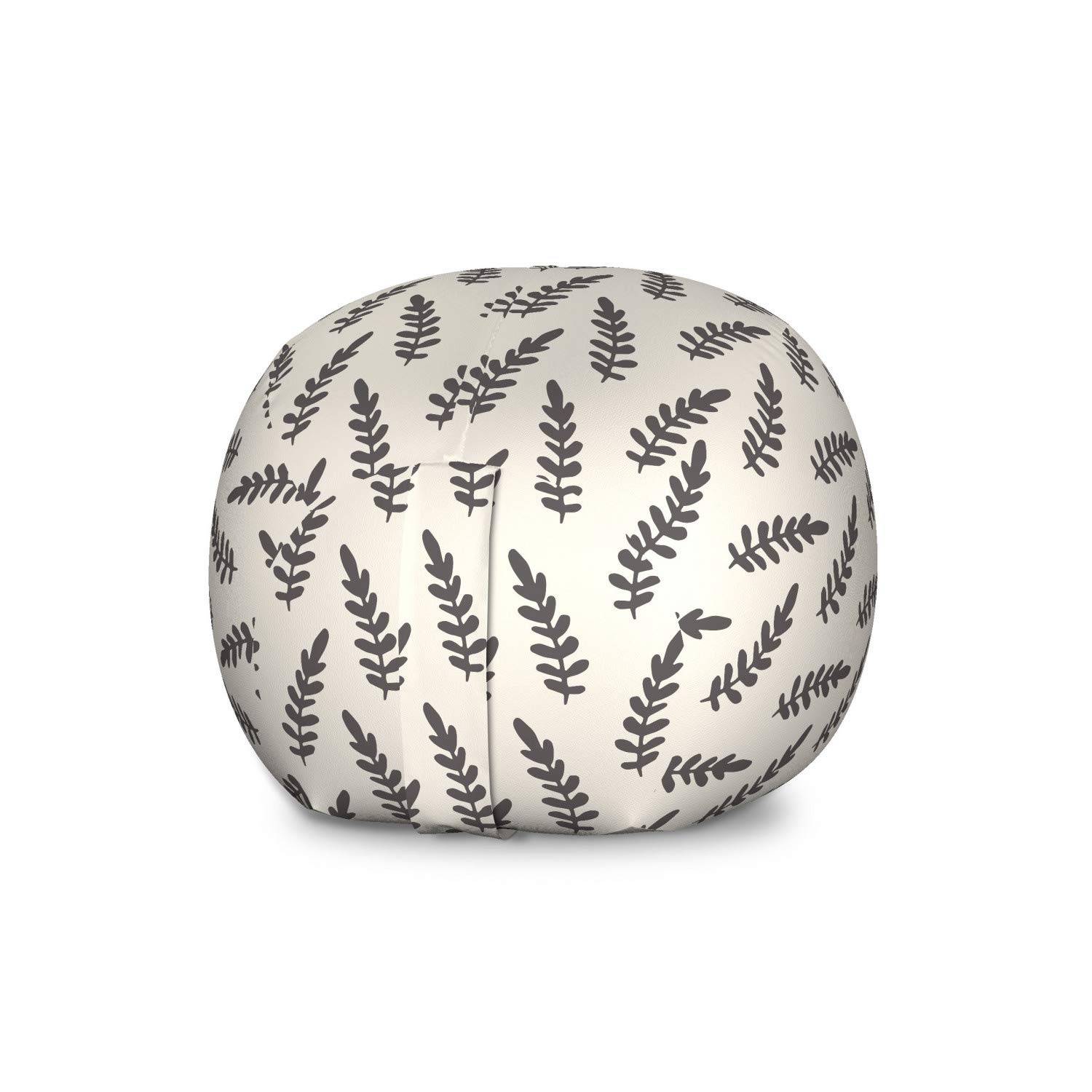 Ambesonne Large Washable Toy Storage Bag Chair with Classic Nature Foliage Pattern - Botanical Branches Design in Mauve Taupe & Eggshell - Perfect for Kids' Room, Nursery or Playroom Organization