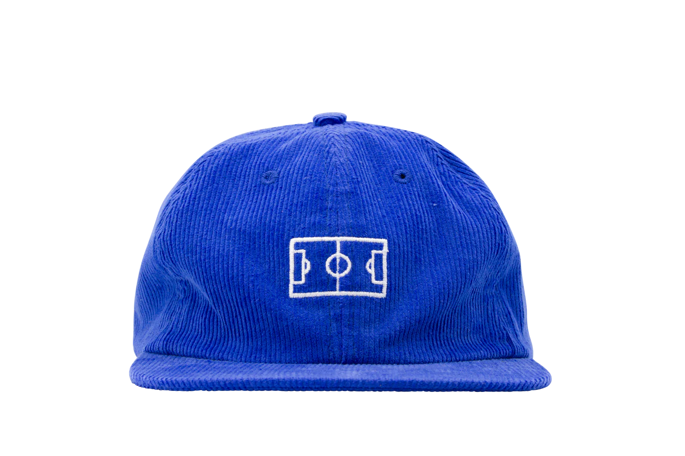 Goiaba E.C. 6-Panel Corduroy Hat for Men & Women - Royal Blue Vintage Baseball Cap for Outdoor, Hiking, and Casual Wear
