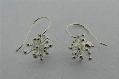 Agapanthus Flower Stud Earrings - 925 Sterling Silver Dainty Jewelry for Women - Perfect for Weddings, Parties & Everyday Wear
