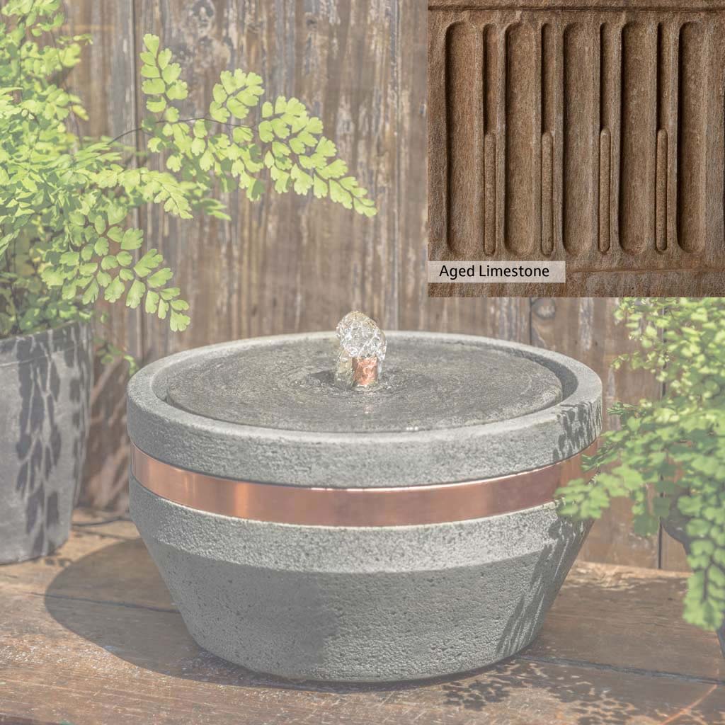 Campania International M Series Bevel Fountain - Elegant Outdoor Garden Water Feature for Patio, Yard, and Landscape Decor | Perfect for Backyard, Poolside, and Terrace Ambiance