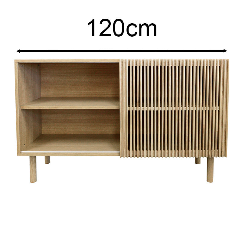 ORTON Solid Oak Sideboard Buffet Cabinet 120cm - Modern Dining Room Storage for Dishes, Linens & Entertaining Essentials