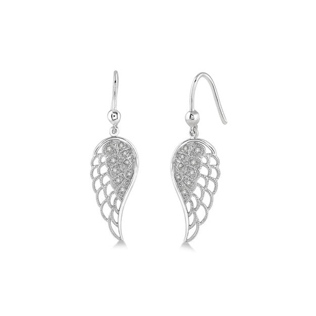 Diamond Angel Wing Earrings for Women - 14K Gold Plated Wing Stud Earrings - Perfect for Weddings, Parties & Gifts