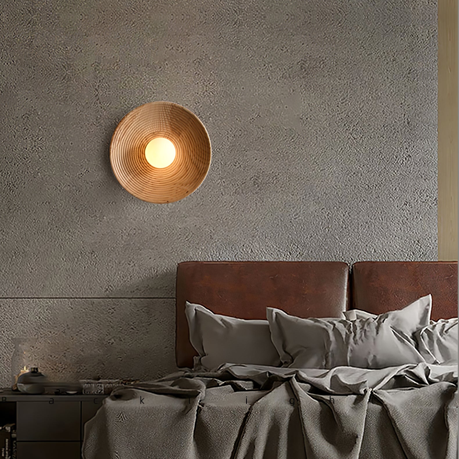 Lumina Contour Wooden Sconce Wall Light - Modern Handcrafted Wood Wall Lamp for Bedroom, Living Room, Hallway - Warm Ambient Lighting Fixture