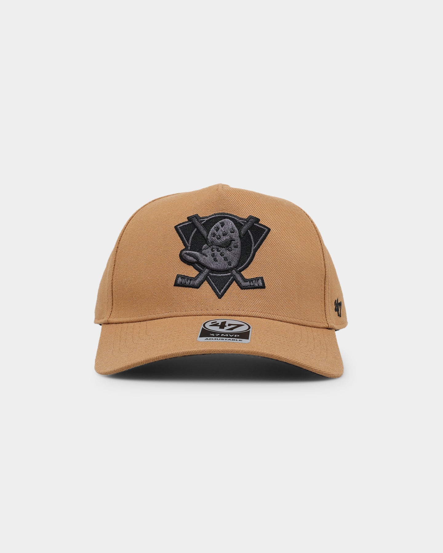 47 Brand Anaheim Ducks Replica 47 MVP DT Snapback Camel Hat - Official NHL Hockey Cap for Men & Women - Perfect for Game Day, Streetwear & Sports Fans