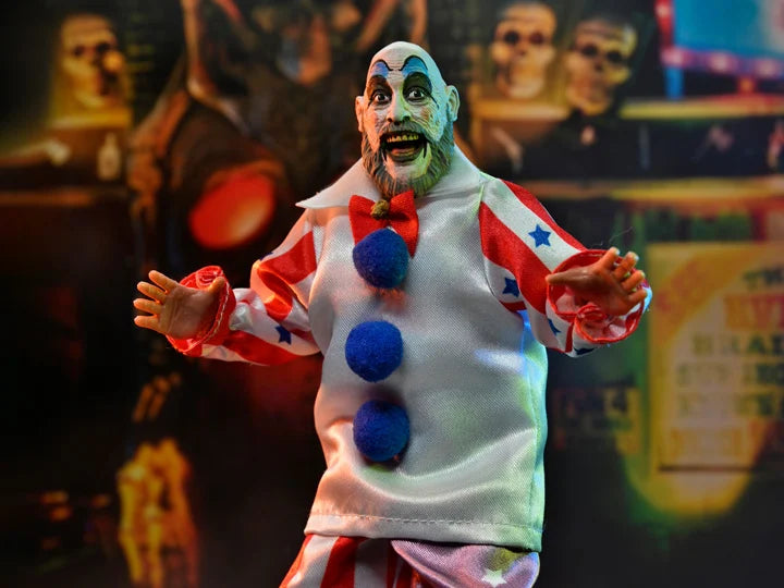 House of 1000 Corpses 20th Anniversary Captain Spaulding Clothed Action Figure - Collectible Horror Movie Merchandise for Fans & Display