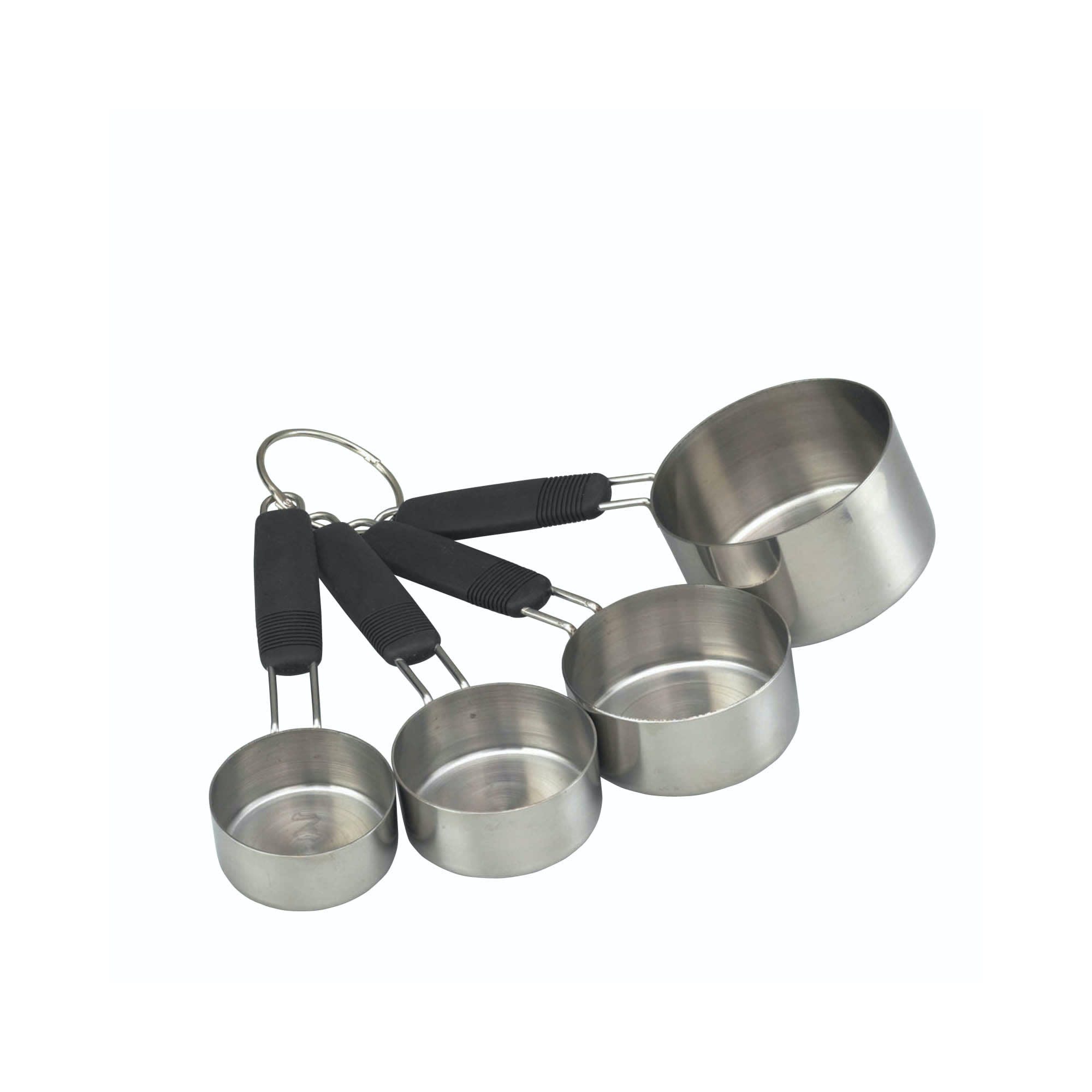 Premium Stainless Steel 4-Piece Measuring Cup Set - Accurate Liquid & Dry Ingredients Measurement for Baking, Cooking & Mixing - Dishwasher Safe Kitchen Essentials