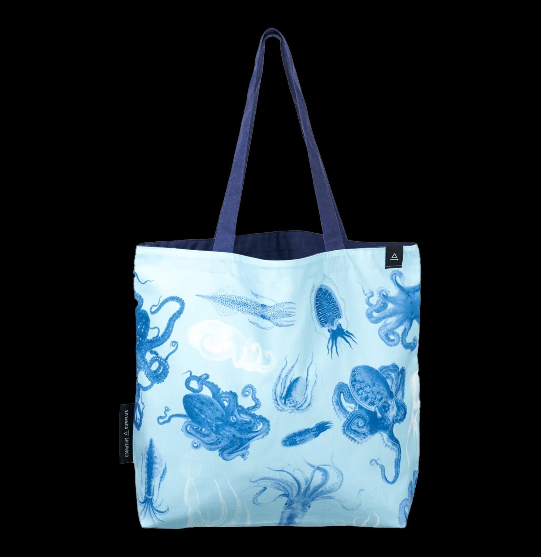 Beware the Kraken Canvas Shoulder Tote Bag - Durable & Stylish Beach Tote for Women - Perfect for Travel, Shopping & Daily Use