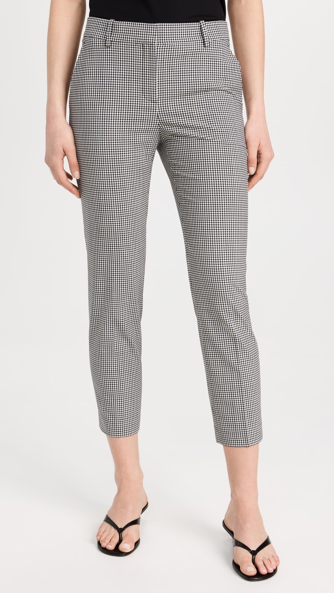 Theory Women's Treeca Tailor Check Pants - Slim Fit Office Trousers for Professional Women | Perfect for Business Casual, Workwear & Formal Occasions