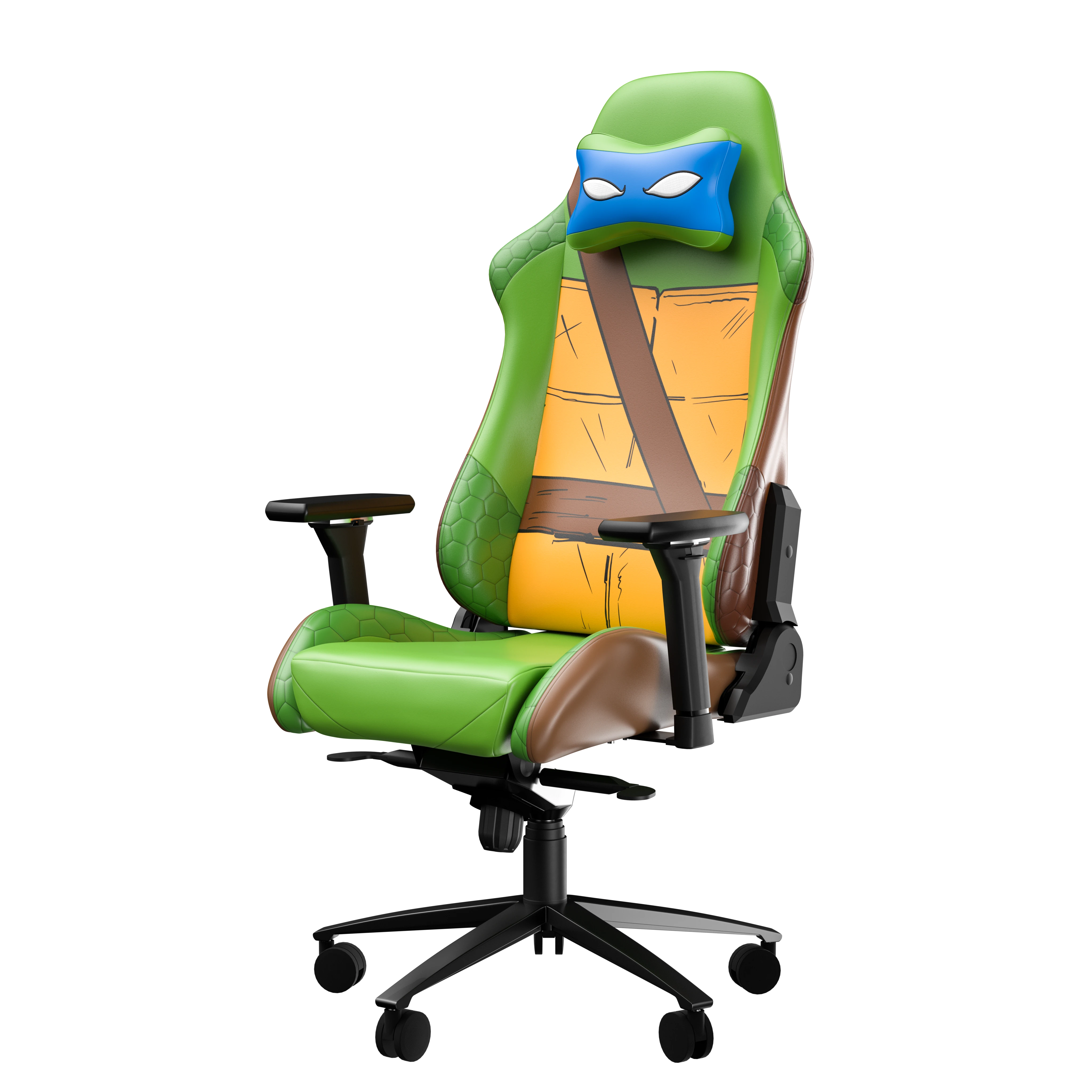 TMNT Leonardo Limited Edition Gaming Chair - Sentinel Series - Ergonomic Design for Comfortable Gaming & Office Use - Perfect for Teen & Adult Gamers