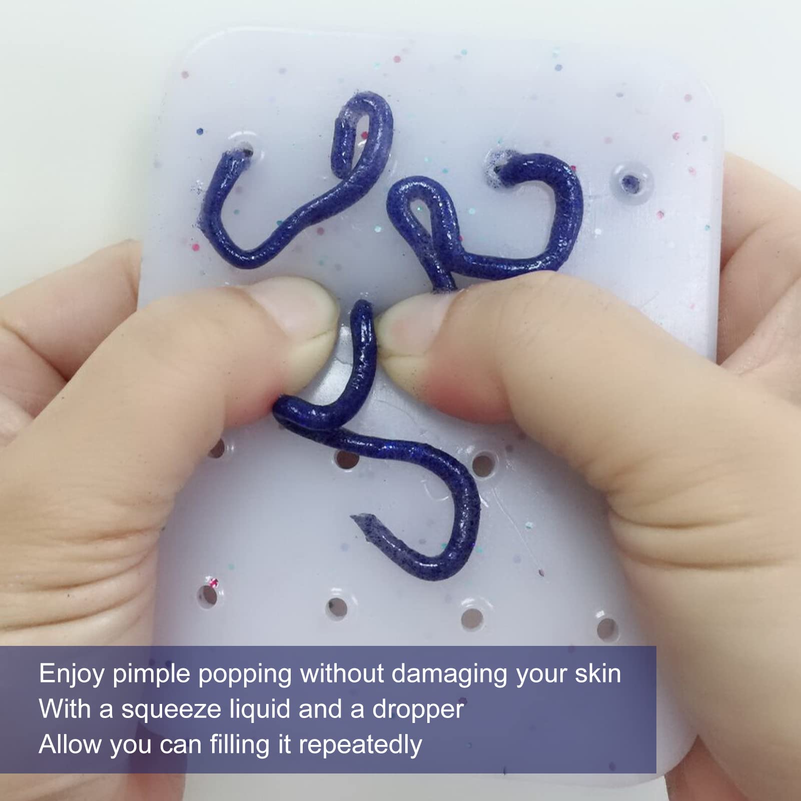 Pimple Popping Toy - Refillable Stress Relief & Anxiety Relief Toy for Adults & Kids - Fun Sensory Fidget Toy for Office, School, and Home Relaxation