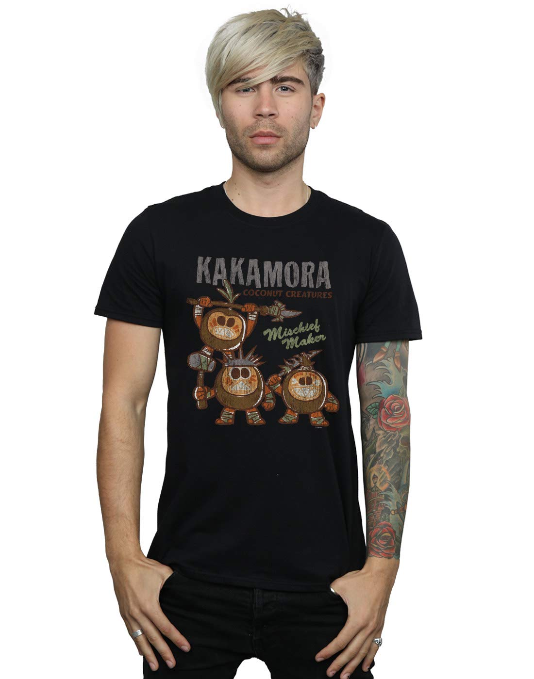 Disney Men's Moana Kakamora Mischief Maker Graphic T-Shirt - Cool Hawaiian Inspired Casual Tee for Beach Vacation & Summer Outings
