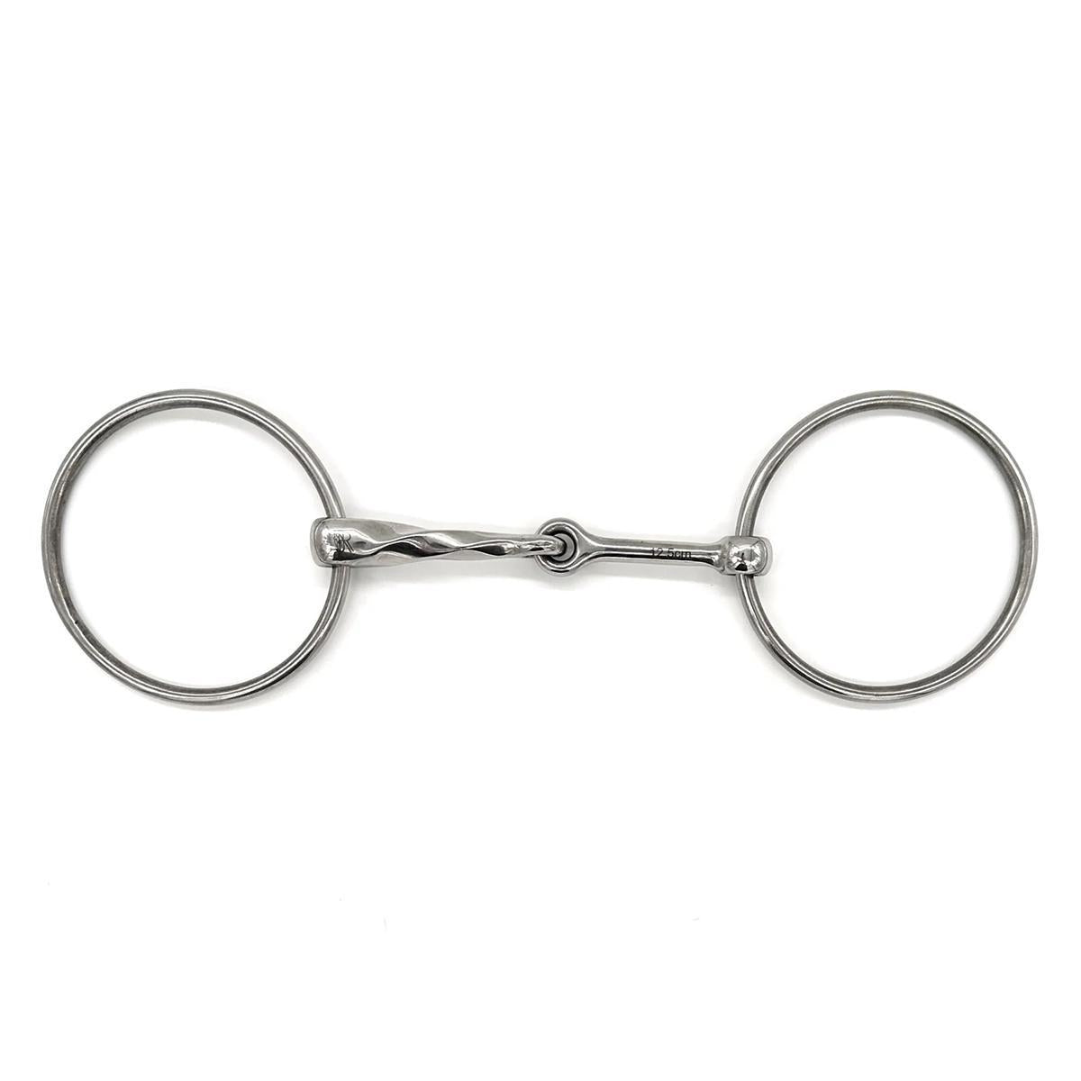 AJR Half Twist Half Straight Bar Loose Ring Bit - Comfortable Horse Training Bit for Dressage, Jumping & Trail Riding
